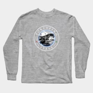 Portofino Italy - circular design Long Sleeve T-Shirt